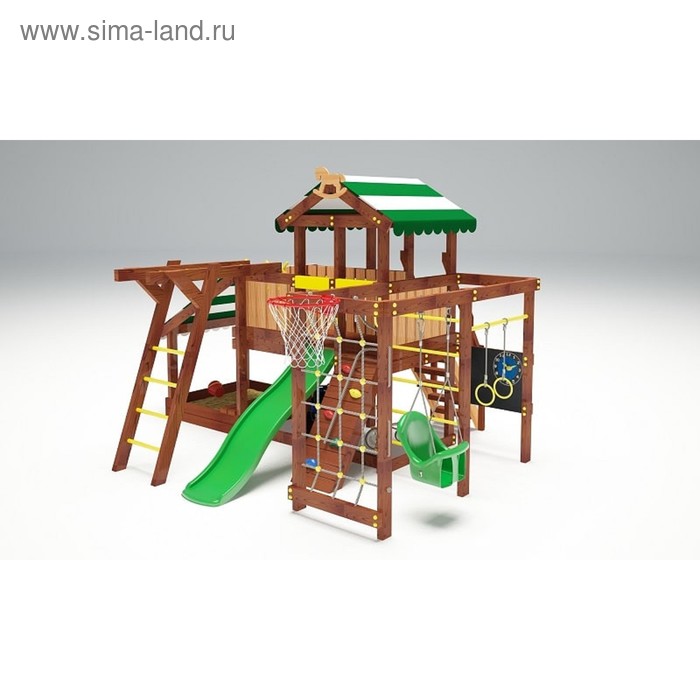 фото Детский спортивно-игровой комплекс уличный «савушка» baby play 13, 350 × 320 × 245 см