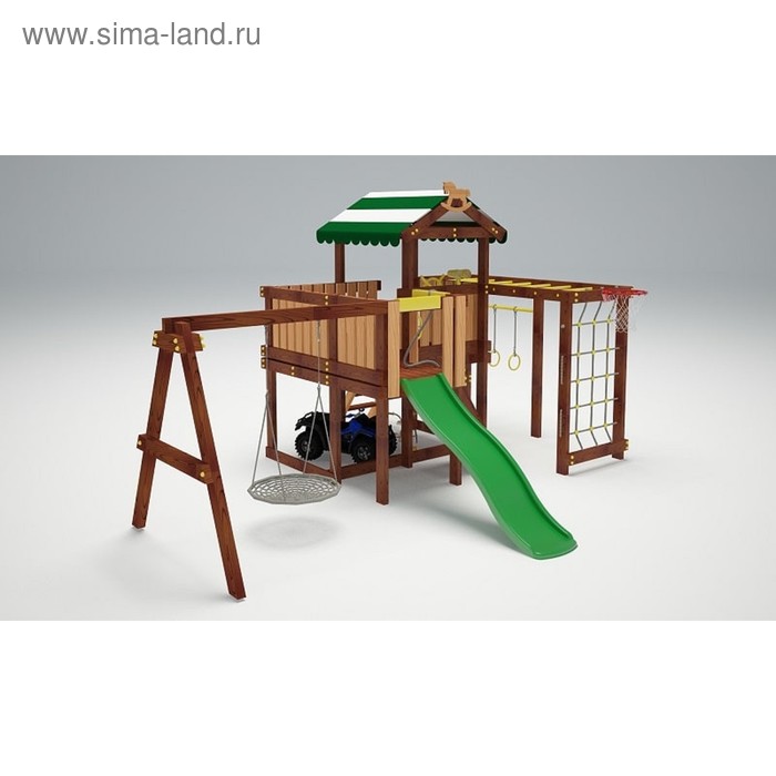 фото Детский спортивно-игровой комплекс уличный «савушка» baby play 15, 420 × 390 × 240 см