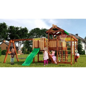 

Детский спортивно-игровой комплекс уличный «Савушка» Baby Play 15, 420 × 390 × 240 см