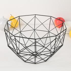 

Фруктовница Доляна «Гэтс», 30,5×30,5×18 см, металл, цвет чёрный