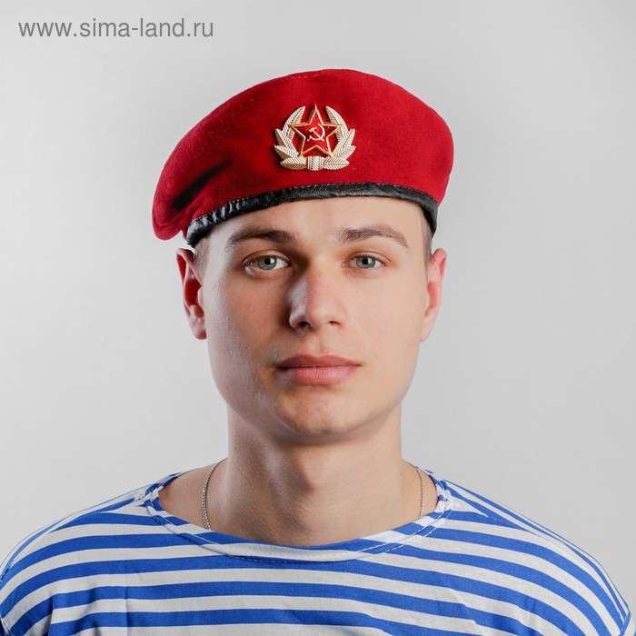 

Берет красный, сукно, подклад хлопок, р. 57-58