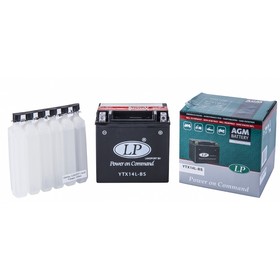 

Аккумуляторная батарея Landport YTX14L-BS, 12В, 12 Ач, пуск. ток 203 А, обратная (- +)