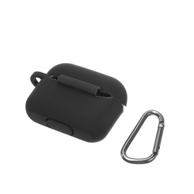 

Чехол HANG Silicone Case с карабином для AirPods Pro, чёрный