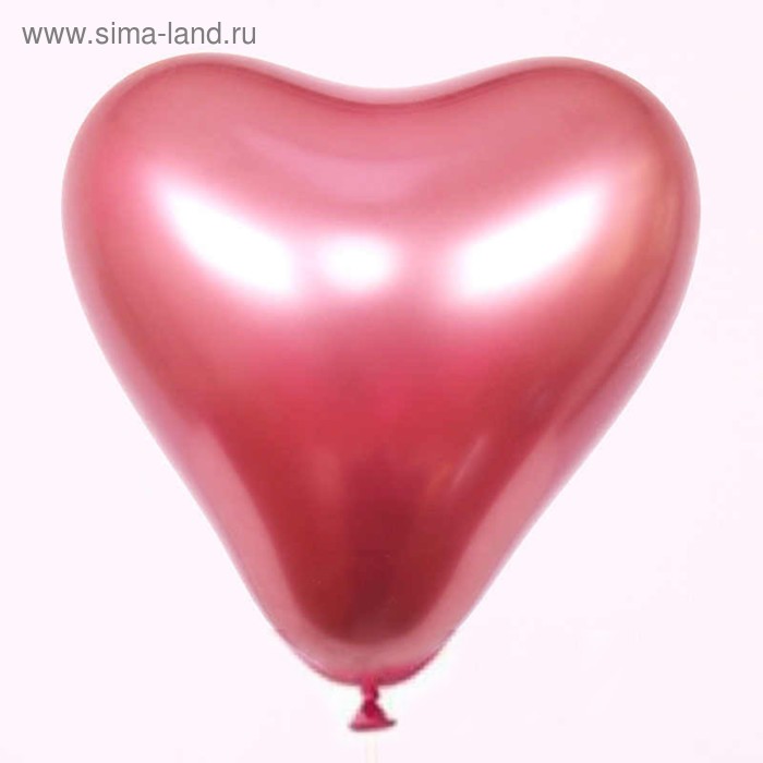 фото Шар латексный 12" «сердце», хром, набор 50 шт., цвет фламинго everts
