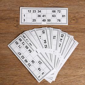 Карточки игровые для лото (набор 25 шт), 22х8 см