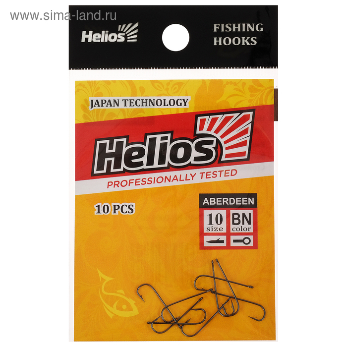 Крючки Helios Aberdeen, № 10, 10 шт. антисептик helios boritex ultra 10 макасар