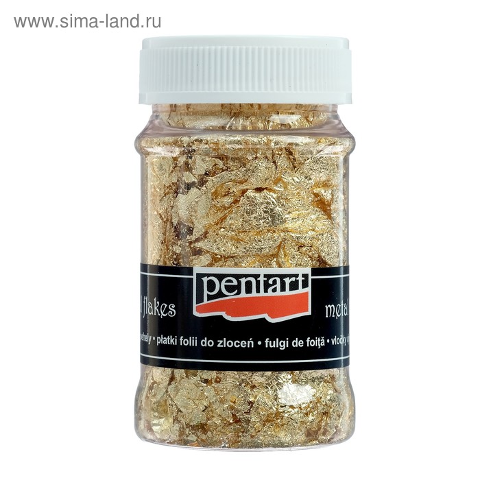 

Поталь в хлопьях золото античное, 100 мл, Pentart, ассорти