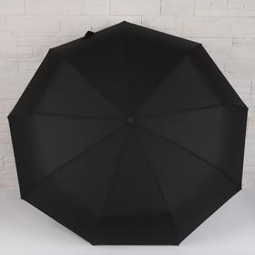 

Зонт автоматический «Однотонный», 3 сложения, 9 спиц, R = 52 см, цвет чёрный