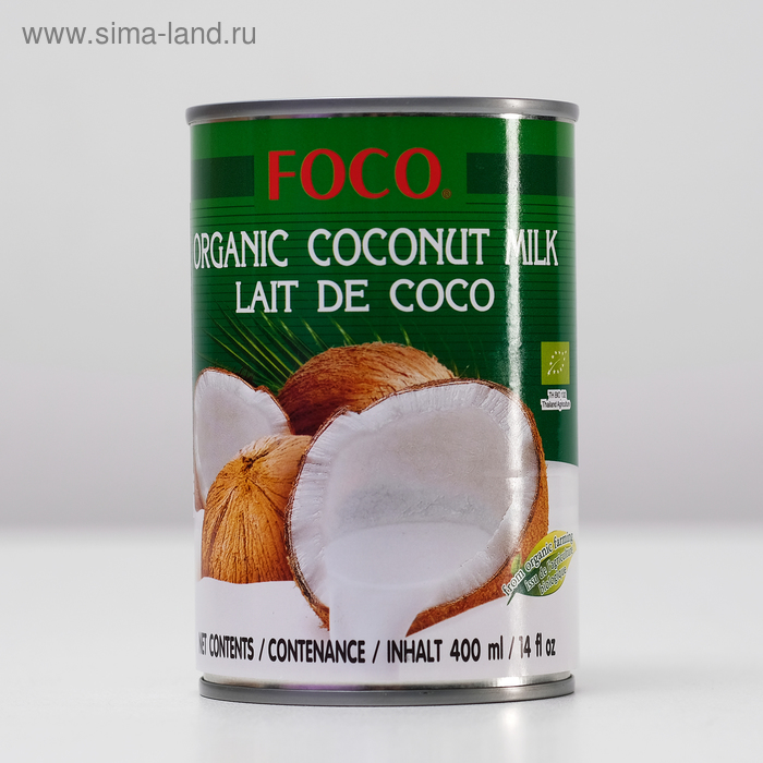 Органическое кокосовое молоко FOCO 10-12%, 400 мл