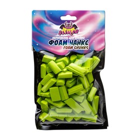 

Наполнение для слайма ФОАМ ЧАНКС (Foam Chunkc) Ярко-зелёный ТМ «Slimer»