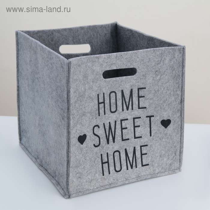 фото Корзина для хранения eva sweet home, 30×30×30 см, цвет серый