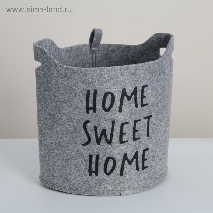 фото Корзина для хранения eva sweet home, 25×20×22 см, цвет серый