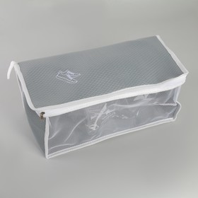

Мешок для стирки обуви Air-mesh, с вышивкой, 37×18×17 см, цвет серый
