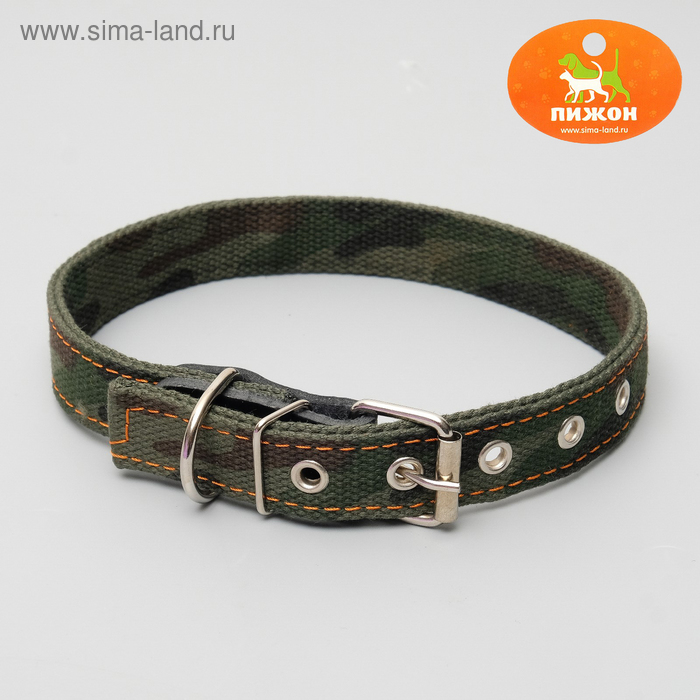 

Ошейник брезентовый двухслойный "Камуфляж", 54 х 2,5 см, ОШ 35-45 см,