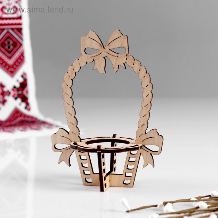 

Заготовка для творчества. Пасхальная корзинка для яйца, 9х12,5 см
