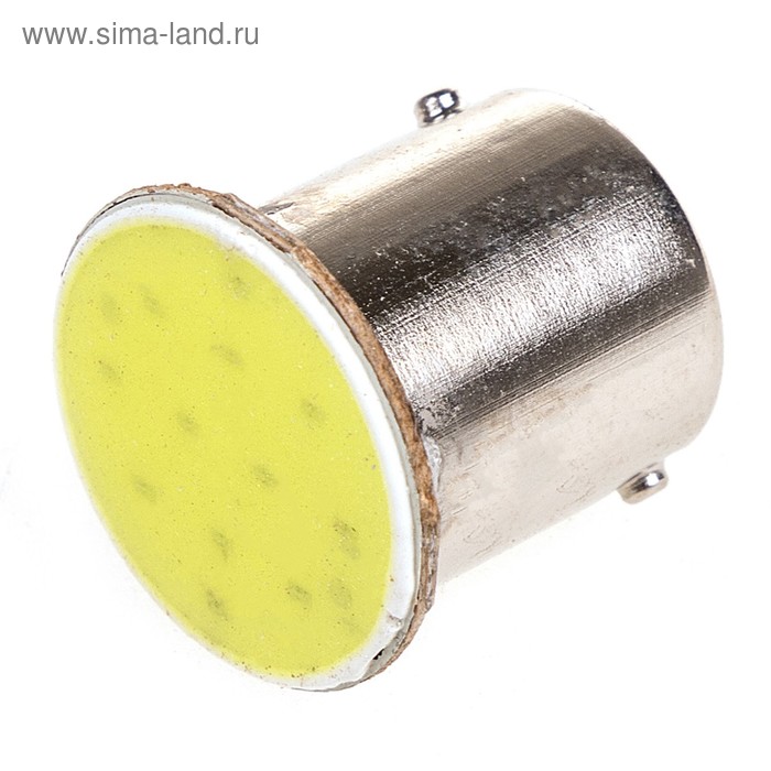 фото Лампа светодиодная s25(p21w) 12v 1 cob, белая skyway, набор 2 шт