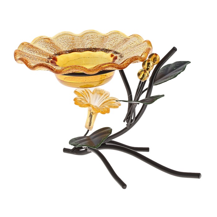 Подсвечник "Юбочка", цвет янтарный