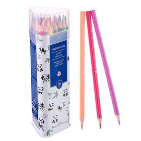 

Карандаши 36 цветов Happycolor в металлической тубе, микс из 4 видов