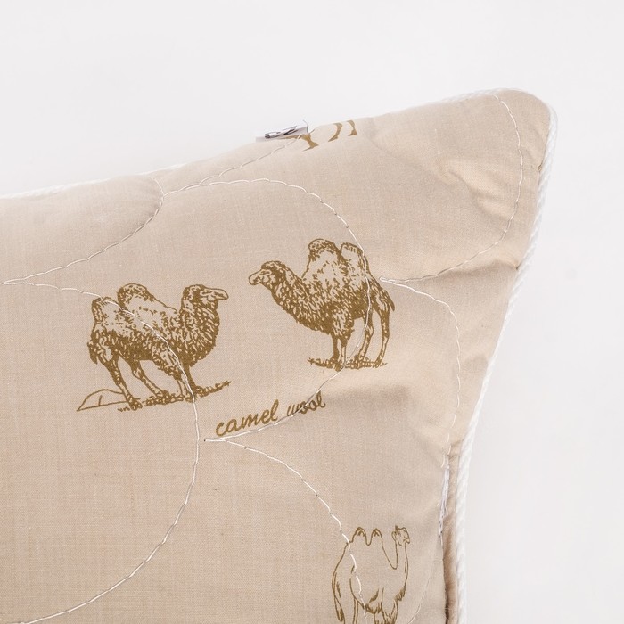 Подушка Адамас, размер 50х70 см, верблюжья шерсть, чехол тик
