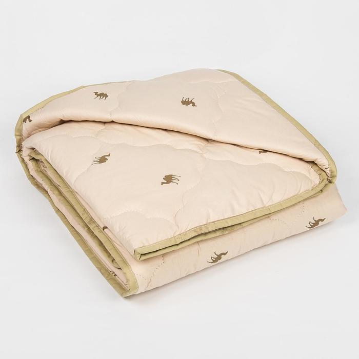 Одеяло всесезонное Адамас Верблюжья шерсть, размер 140х205 ± 5 см, 300гр/м2, чехол тик одеяло верблюжья шерсть размер 140х205 см искусственный тик