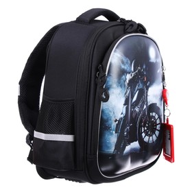 

Рюкзак каркасный Grizzly 36 х 28 х 20, для мальчиков, чёрный