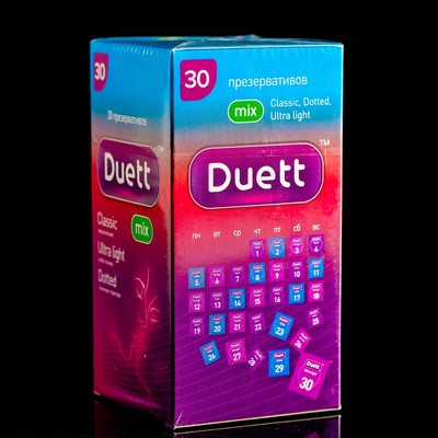 Презервативы DUETT Mix 30 шт.