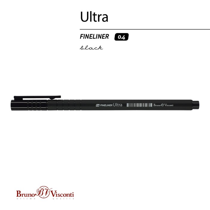 Ручка капиллярная Ultra FINELINER, узел 0.4 мм, стержень черный