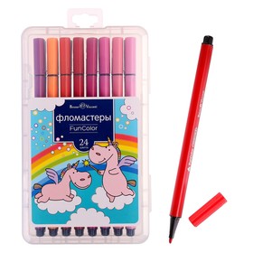 

Фломастеры 24 цвета Funcolor, в пластиковом пенале, МИКС