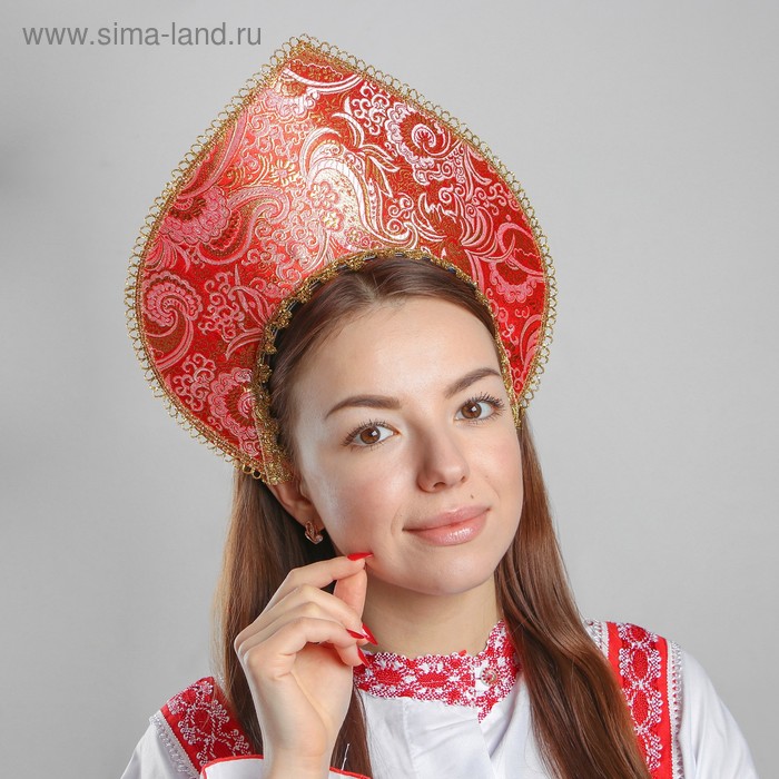 

Кокошник «Глория», цвет красный