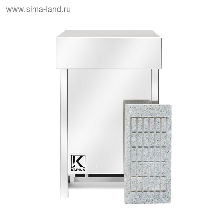 фото Электрическая печь karina eco 3, нержавеющая сталь, камень талькохлорит