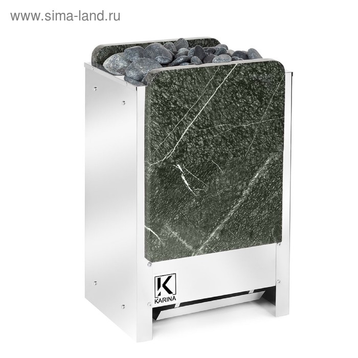 Электрическая печь Karina Tetra 10, нержавеющая сталь, камень серпентинит