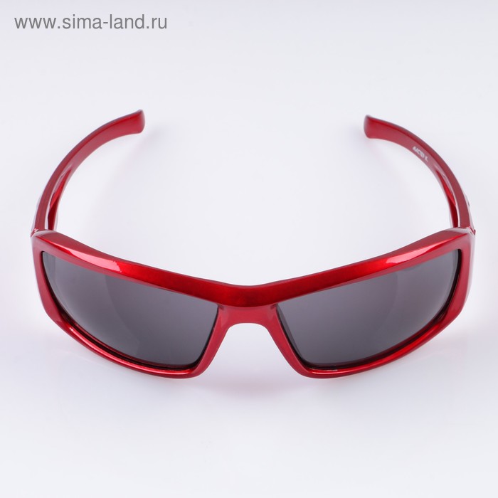фото Очки солнцезащитные спортивные "луи", малиновые, uv 400, 11.5х13х4.5 см, линза 4.5х6 см