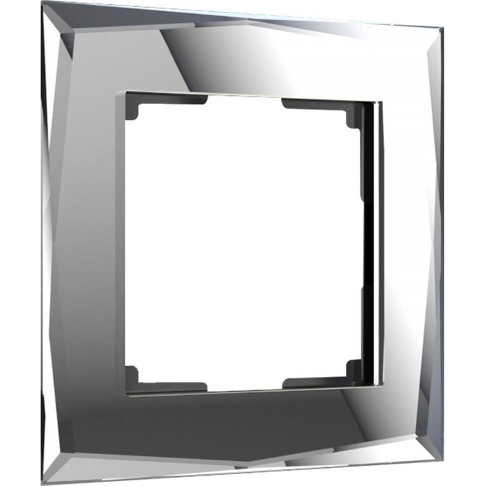Рамка на 1 пост WL08-Frame-01 цвет зеркальный, материал стекло