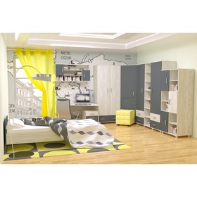 

Комод Алешка, 1100х466х946, Дуб крафт белый/ Антрацит