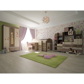 

Пенал с угловыми полками Алиса, 466х466х1690, Анкор темный/ Бодега