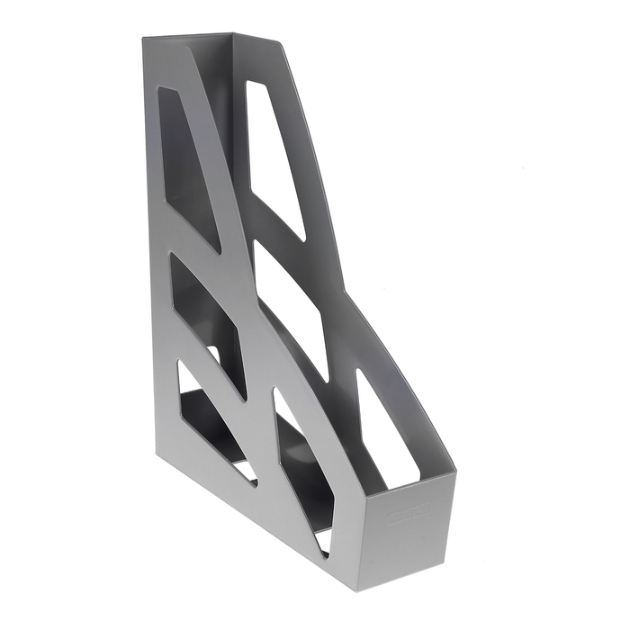 Лоток для бумаг вертикальный "Лидер", серый