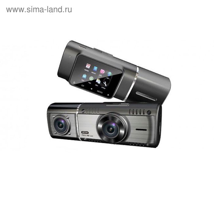 Видеорегистратор Camshel DVR 240, две камеры, 1.5, обзор 170°, 1920х1080 видеорегистратор dunobil eclipse duo две камеры 4 обзор 160° 2304x1296