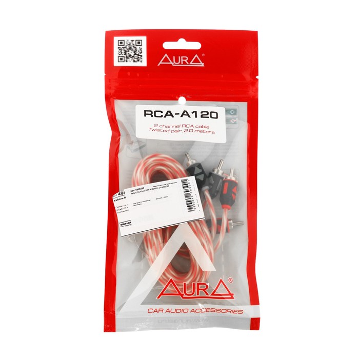Кабель RCA Aura RCA-A120MKII, 2 м аксессуар aura 1m rca a110