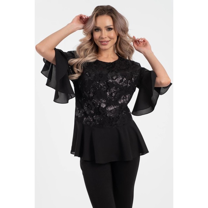 Блуза женская, размер 42, цвет чёрный