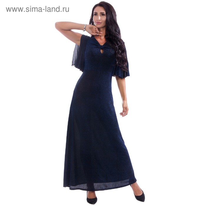 Платье женское, размер 42, цвет чёрный, синий платье женское размер 42 цвет чёрный синий