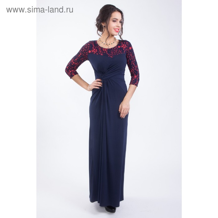 

Платье женское, размер 44, цвет синий, красный