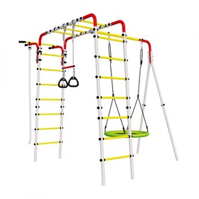 

Детский спортивный комплекс уличный «Весёлая лужайка-2», 2350 × 2230 × 2120 мм, качели гнездо