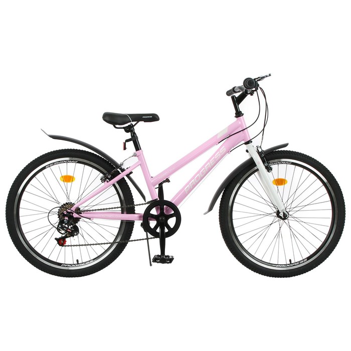 фото Велосипед 24" progress ingrid low, цвет розовый/белый, размер 13"