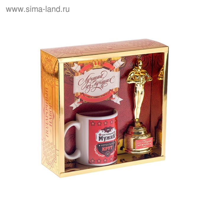 

Подарочный набор "Настоящий мужик", (оскар, кружка) 23х8,5х23 см