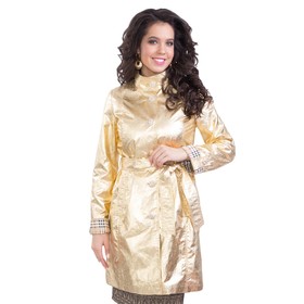 Пальто женское, размер 42, цвет золотой Ош