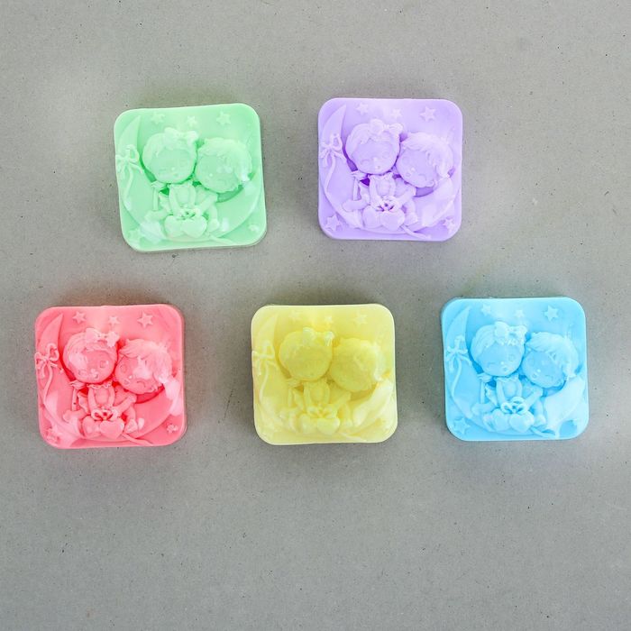 Мыло сувенирное "Малыши", цвета МИКС