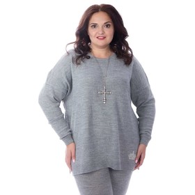 

Джемпер женский, размер 60, цвет серый