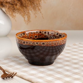 

Салатник "Цветы", коричневая, пена, керамика, 0.6 л