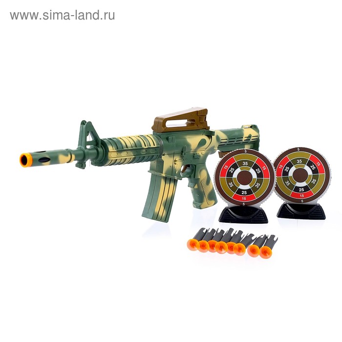 

Автомат «М-16», с мишенями, стреляет присосками, в пакете