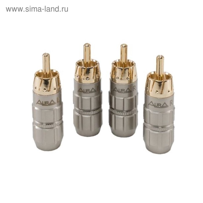 фото Разъем rca aura rca-p619, 6 мм вход, набор 4 шт